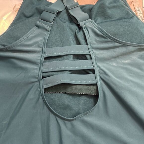 NWT Eddie Bauer Teal Women's Multi strap Modest One Piece Swimsuit Women's XL - Picture 7 of 10